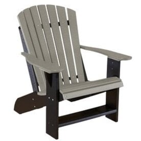 Heritage Adirondack Chair -  Light Gray with Black Frame