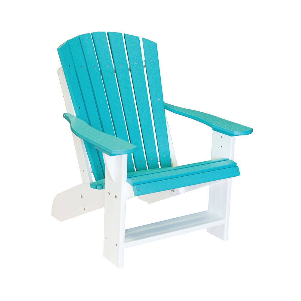 Heritage Adirondack Chair - Aruba Blue with White Frame