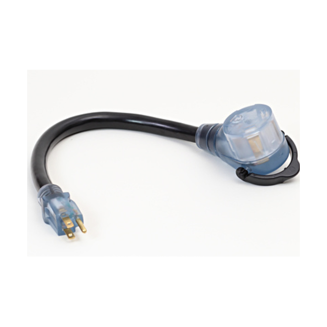 15 Amp M to 30 Amp F - 10/3 Pro Grip RV Adapter - Dogbone