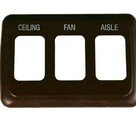 Bezel Triple Switch Cover Brown