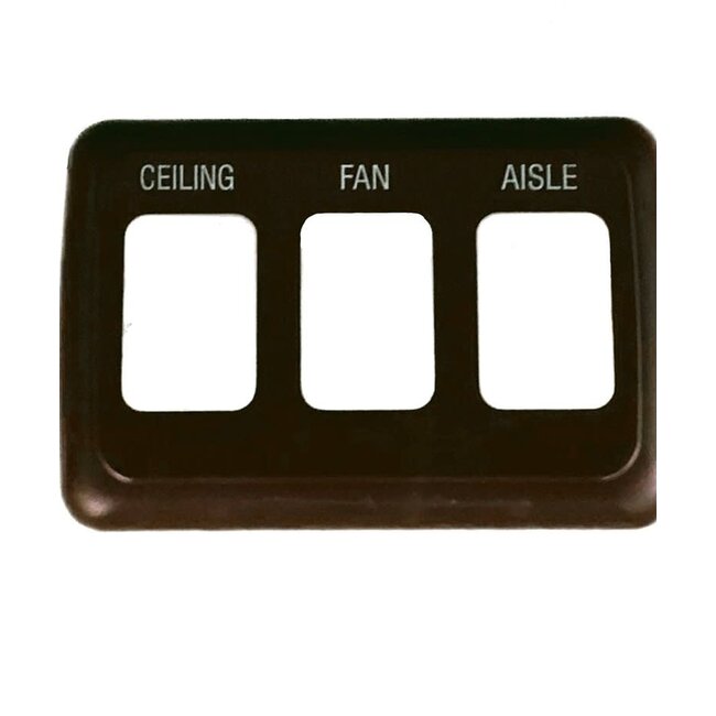 Bezel Triple Switch Cover Brown