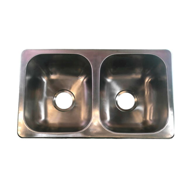 16X27 Stainless Steel Double Sink