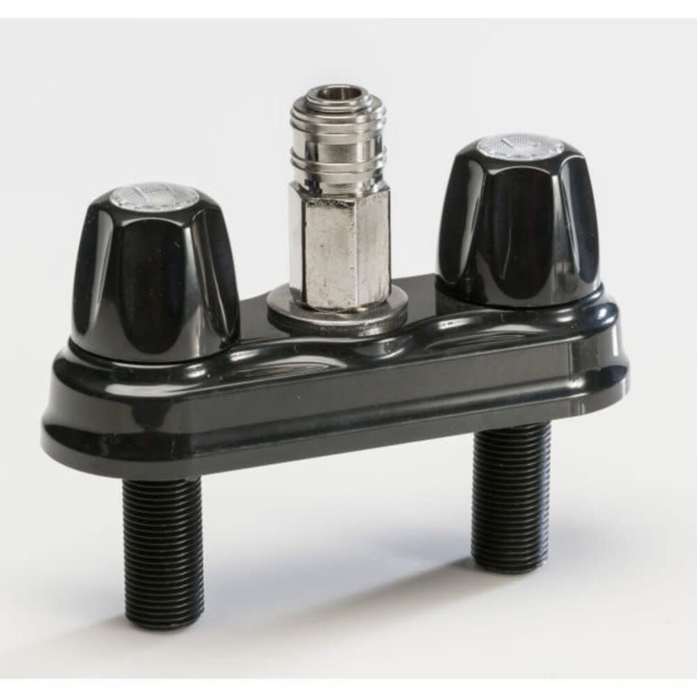 4" Quick Connect Valve with Black Acrylic Handles & Black Finish