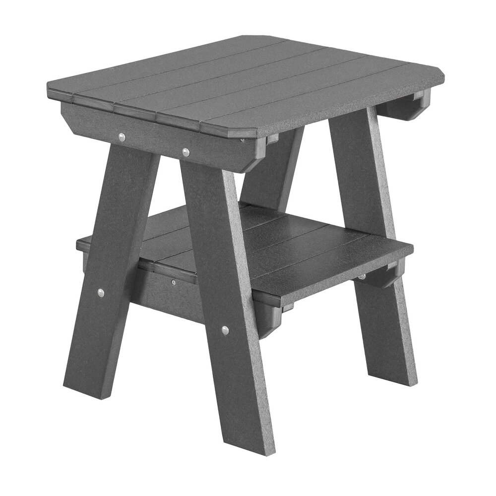 Two Tier End Table - Dark Gray