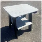 Two Tier End Table - Black Frame w/ Light Gray Top