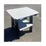 Two Tier End Table - Black Frame w/ Light Gray Top