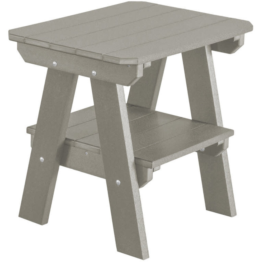 Two Tier End Table - Light Gray