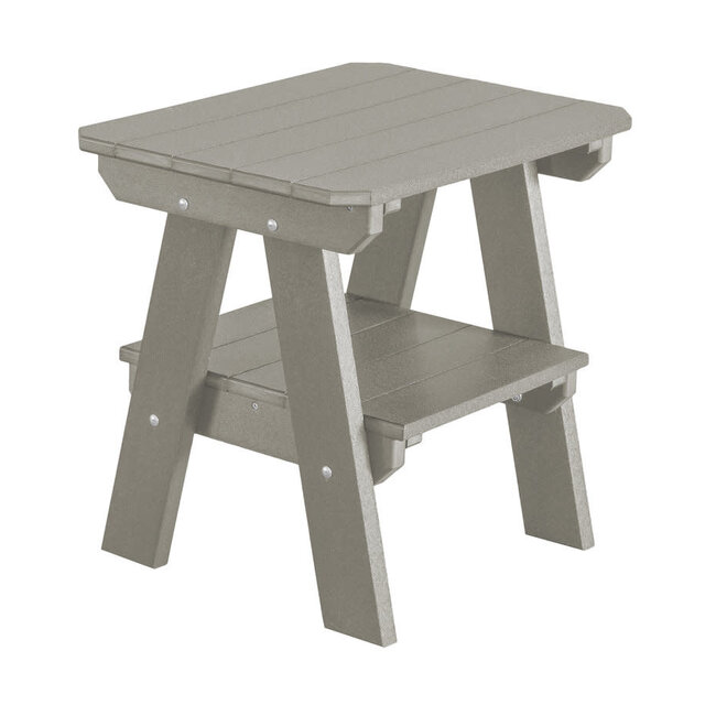 Two Tier End Table - Light Gray