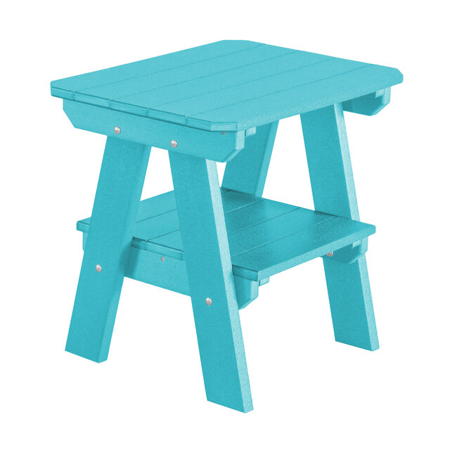 Two Tier End Table - Aruba Blue