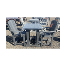 Patio Table Set with 2 Patio Chairs - Dark Gray