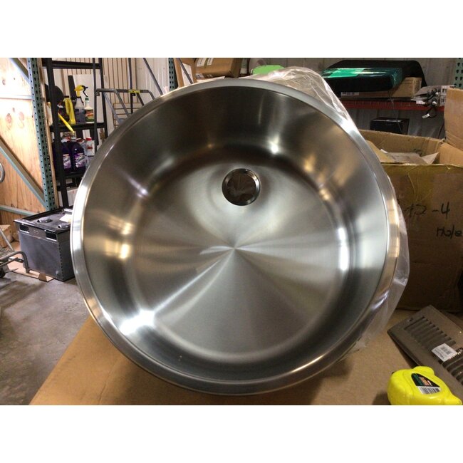 17.5” Round Stainless Steel Sink