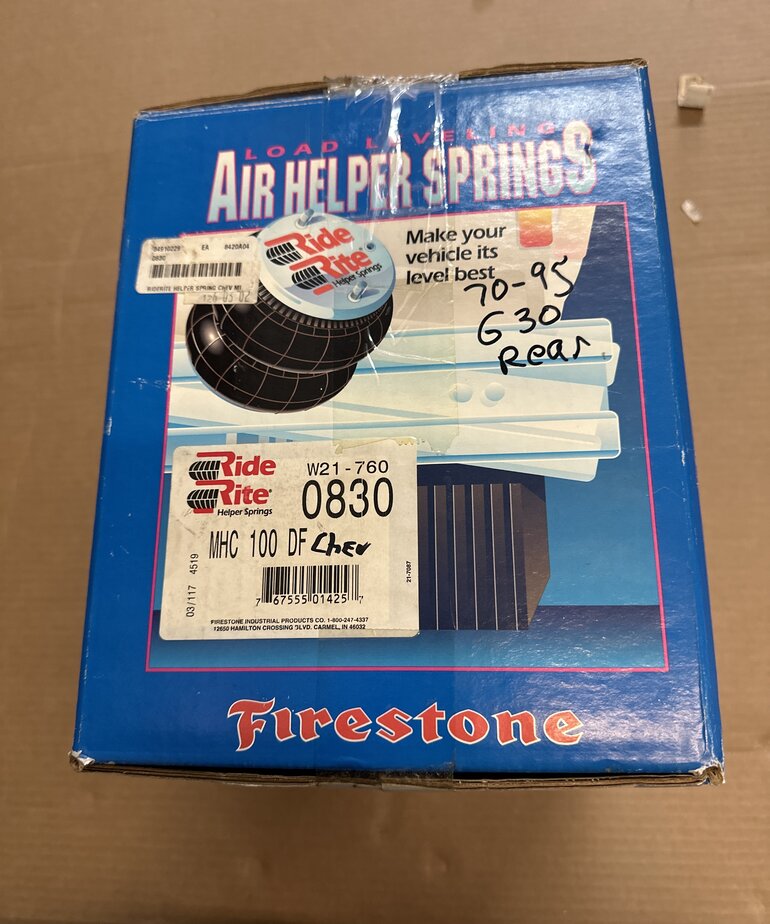 Firestone RideRite Air Helper Spring Kits 0830 Pleasure Land RV