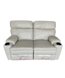 60" Baltimore Cream Theater Seating with Power Recline/Heat/Massage/LED