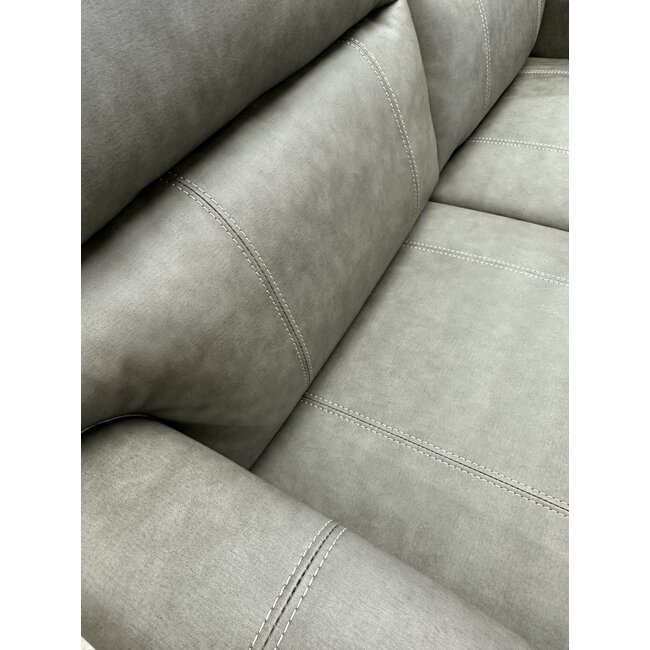 55" Levi Pebble Wall Hugger Recliner Loveseat with Heat, Massage, LED Lights