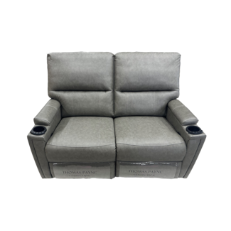 Thomas Payne 55" Levi Pebble Wall Hugger Theater Seating with Heat, Massage, LED Lights