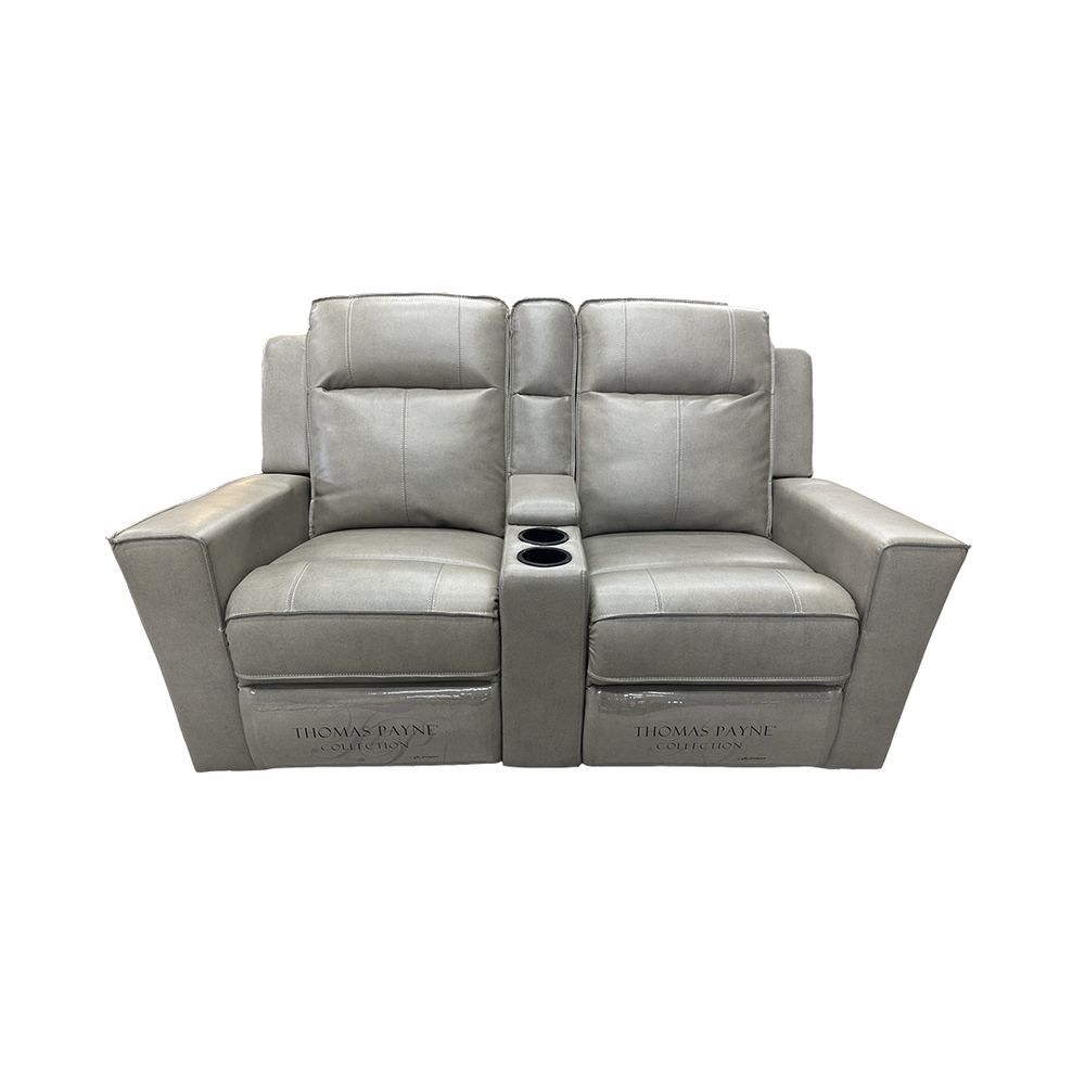 Thomas Payne 65" Stentor Stone Wall Hugger Theater Seating with Center Console