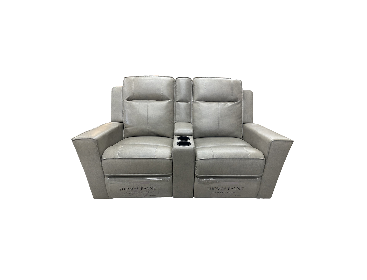 65" Stentor Stone Wall Hugger Theater Seating with Center Console