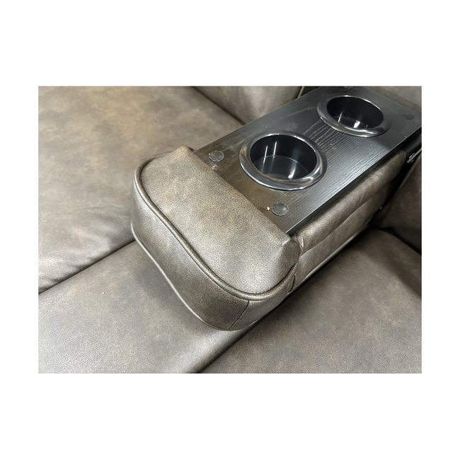 Lippert 59" Tovar Chestnut Jackknife with Center Console - T270 Silver stitching