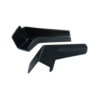 Black Gutter Spouts Pair