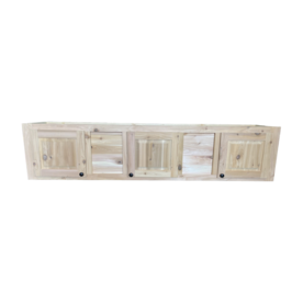 3-Door Cedar Cabinet - 77.25"L x 17"H x 12.25"D