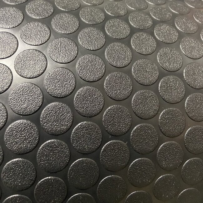 65MM Small Coin Flooring Black 8'2"