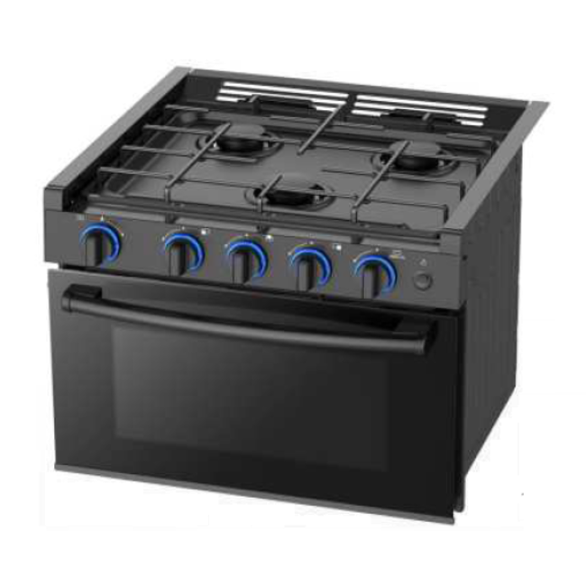 17" High Pointe Gas Range Black