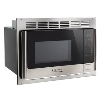 High Pointe 1.0 CF Stainless Microwave with Trim Kit