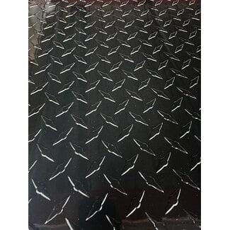 .025" Gloss Black Diamond Plate 49"x96"