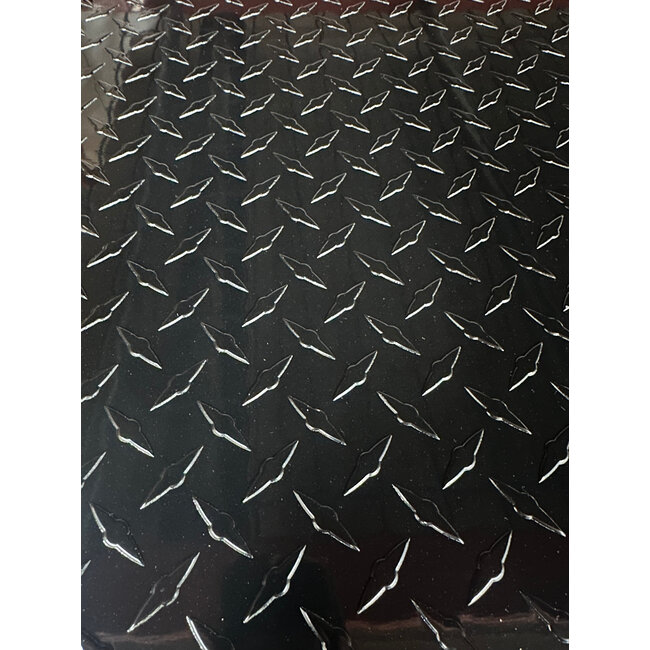 .025" Gloss Black Diamond Plate 49"x96"