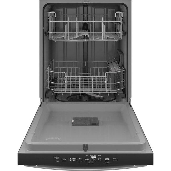 GE - Top Control Built In Dishwasher with Sanitize Cycle and Dry Boost, 52 dBA - Stainless Steel