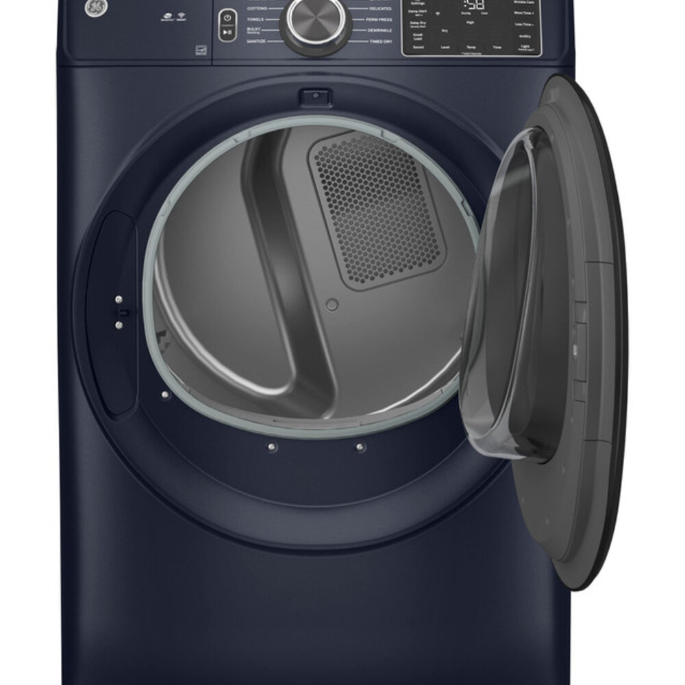 GE - 7.8 Cu. Ft. Smart Electric Dryer with Sanitize Cycle - Sapphire Blue