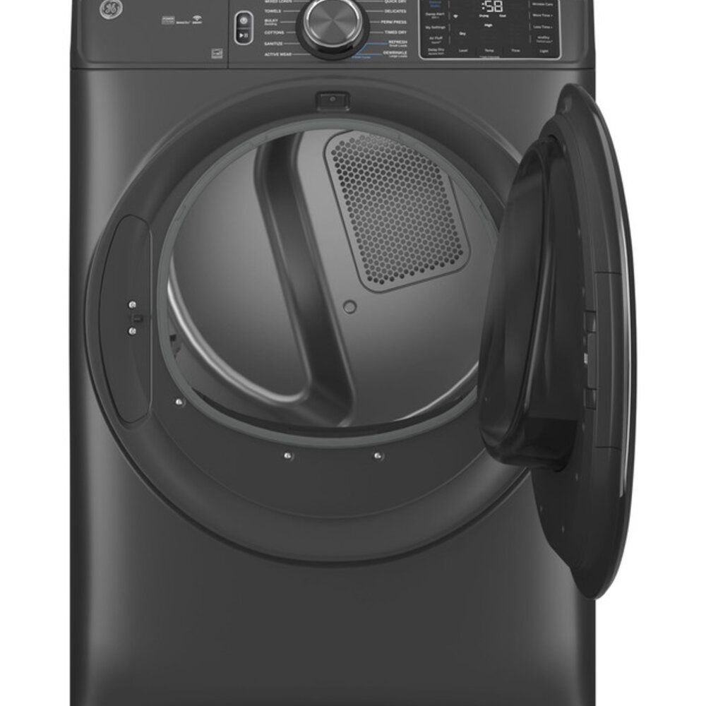 GE - 7.8 cu.ft. Smart Front Load Electric Dryer in Carbon Graphite with Steam and Sanitize