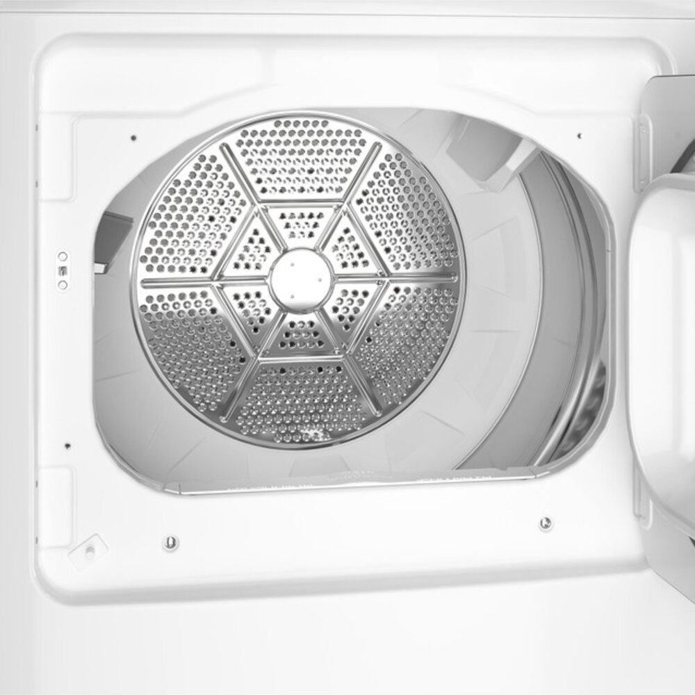 GE - 7.2 cu. ft. vented Electric Dryer in White with Auto Dry and 120ft Venting