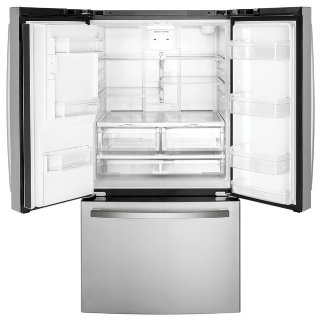 GE - 25.6 Cu. Ft. French Door Refrigerator - Stainless Steel