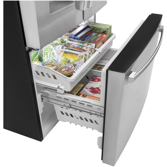 GE - 25.6 Cu. Ft. French Door Refrigerator - Stainless Steel