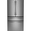 GE Profile - 28.7 Cu. Ft. 4 Door French Door Refrigerator with Dual-Dispense AutoFill Pitcher - Stainless Steel