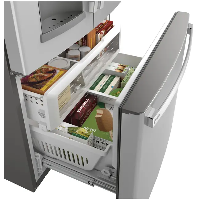 GE Profile - 27.7 Cu. Ft. French-Door Refrigerator with Hands-Free AutoFill - Stainless Steel