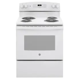 GE - 5.0 Cu. Ft. Self-Cleaning Freestanding Electric Range - White