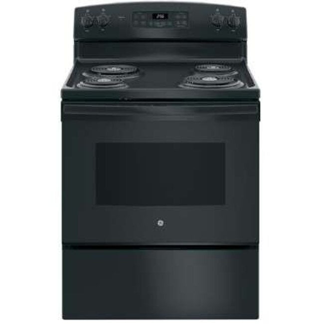 GE - 5.0 Cu. Ft. Self-Cleaning Freestanding Electric Range - Black