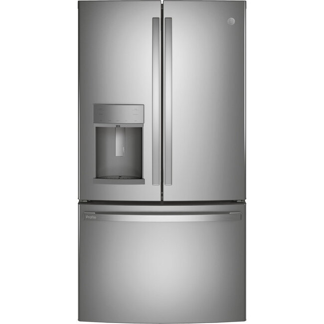 GE Profile - 27.7 Cu. Ft. French-Door Refrigerator with Hands-Free AutoFill - Stainless Steel