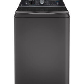GE Profile - 5.4 Cu Ft High Efficiency Smart Top Load Washer with Smarter Wash Technology, Easier Reach & Microban Technology - Diamond Gray