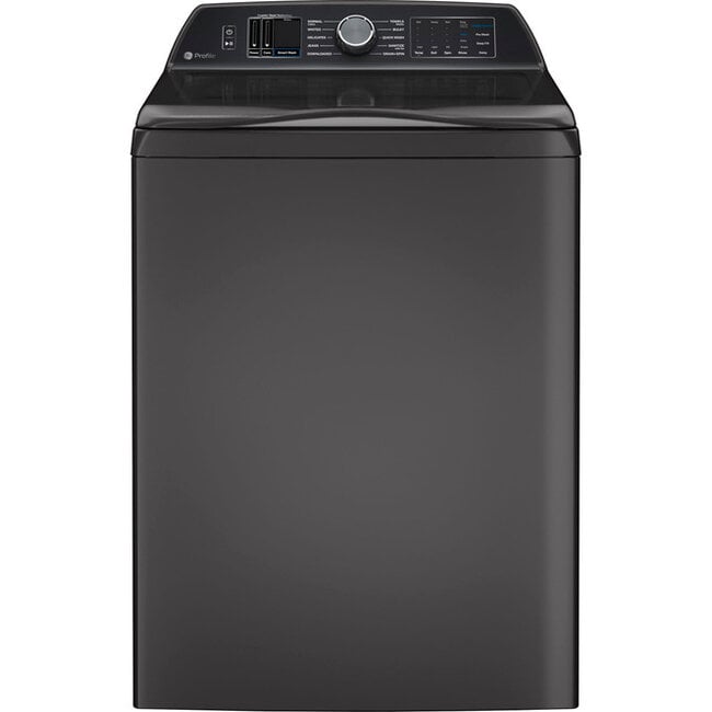 GE Profile - 5.4 Cu Ft High Efficiency Smart Top Load Washer with Smarter Wash Technology, Easier Reach & Microban Technology - Diamond Gray