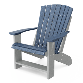 Heritage Adirondack Chair - Patriot Blue with Light Gray