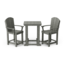 Patio Table Set with 2 Patio Chairs - Dark Gray