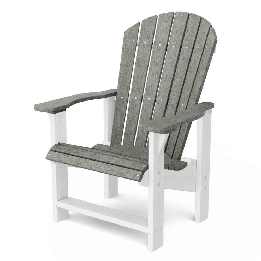 Upright Adirondack - Dark Gray with White Frame