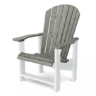 Upright Adirondack - Dark Gray with White Frame