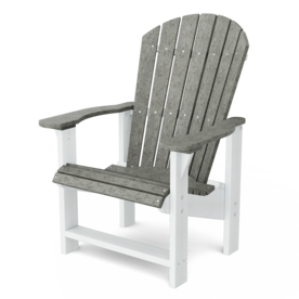 Upright Adirondack - Dark Gray with White Frame