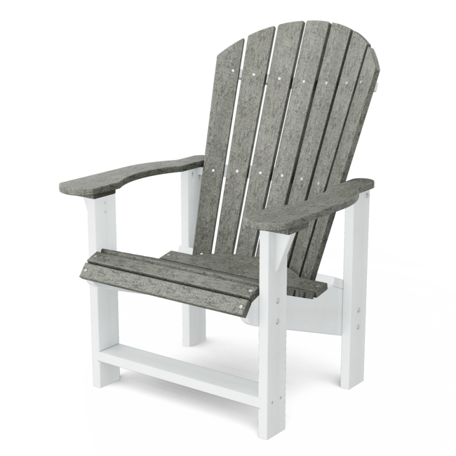 Upright Adirondack - Dark Gray with White Frame