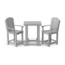 Patio Table Set with 2 Patio Chairs - Light Gray