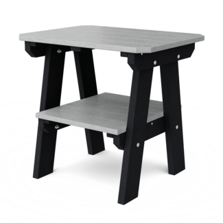 Wildridge Two Tier End Table - Black Frame w/ Light Gray Top